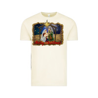 Merry Christmas Holy Family Vintage Tee | Teevron