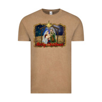 Vintage Coffee merry christmas holy family Vintage Tee - RanaPortraitStore