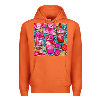 Carrot valentines day with love coffee cups  seamless pattern bbs Premium Hoodie - BundleAndBundleShop