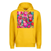 Lemon valentines day with love coffee cups  seamless pattern bbs Premium Hoodie - BundleAndBundleShop