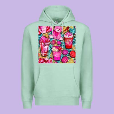 Valentines Day With Love Coffee Cups  Seamless Pattern Bbs Premium Hoodie Designed By Bundleandbundleshop