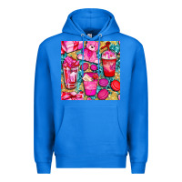 True Royal valentines day with love coffee cups  seamless pattern bbs Premium Hoodie - BundleAndBundleShop