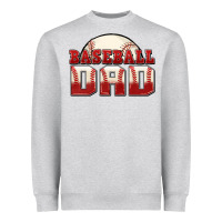Heather Grey baseball dad Heavyweight Sweatshirt - Zillion Design Studio