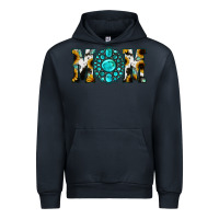 Navy Sunflower Turquoise Gemstone Cowhide Mom Urban Hoodie - Bettercallsaul
