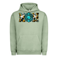Pigment Oil Green Sunflower Turquoise Gemstone Cowhide Mom Urban Hoodie - Bettercallsaul