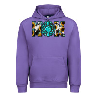 Sunflower Turquoise Gemstone Cowhide Mom Urban Hoodie | Teevron