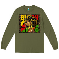 Army Green black girl magic Long Sleeve Tee - HRA Design Shop