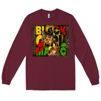 Burgundy black girl magic Long Sleeve Tee - HRA Design Shop