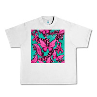 Lunar Rock Pink Butterfly with Ribbon Cancer Urban Heavy Tee - texasbilliewilder