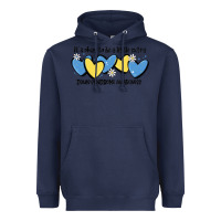 Navy it's okay to be little extra down syndrome awarene Heavyweight Hoodie - MaliasSmallBusiness