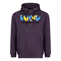 Plum it's okay to be little extra down syndrome awarene Heavyweight Hoodie - MaliasSmallBusiness