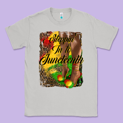 Steppin' In To Juneteenth Classic Tee Designed By Hra Design Shop