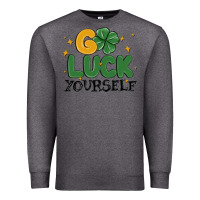 Charcoal Heather go luck yourself Premium Sweatshirt - MaliasSmallBusiness