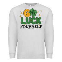 Dove Grey go luck yourself Premium Sweatshirt - MaliasSmallBusiness