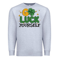 Heather Grey go luck yourself Premium Sweatshirt - MaliasSmallBusiness