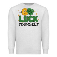 Oatmeal Heather go luck yourself Premium Sweatshirt - MaliasSmallBusiness