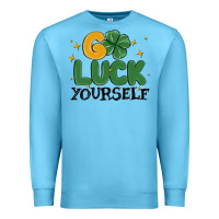 Ocean Blue go luck yourself Premium Sweatshirt - MaliasSmallBusiness
