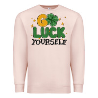 Pale Pink go luck yourself Premium Sweatshirt - MaliasSmallBusiness