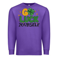 Purple go luck yourself Premium Sweatshirt - MaliasSmallBusiness