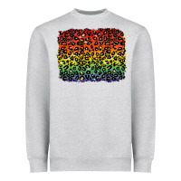 Heather Grey pride leopard background lgbt Heavyweight Sweatshirt - texasbilliewilder