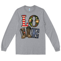Heather Grey loce army Long Sleeve Tee - CowhideDigitalArt