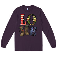Plum loce army Long Sleeve Tee - CowhideDigitalArt