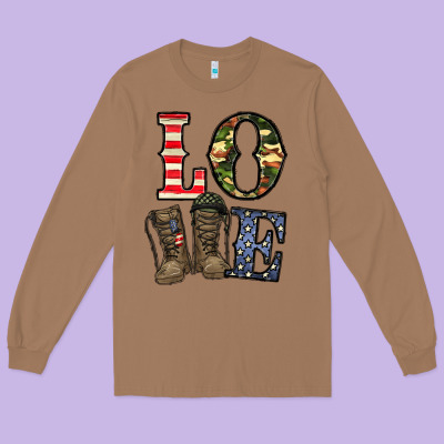 Loce Army Long Sleeve Tee Designed By Cowhidedigitalart