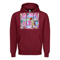 Burgundy school nurse tumbler Zipper Hoodie - BundleAndBundleShop