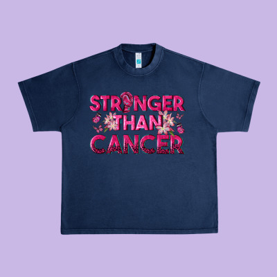Stronger Than Cancer Urban Heavy Tee Designed By Texasbilliewilder