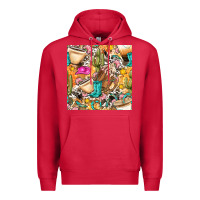Cardinal western cowgirl coffee cup with cowhide seamless pattern bbs Premium Hoodie - BundleAndBundleShop