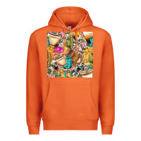 Carrot western cowgirl coffee cup with cowhide seamless pattern bbs Premium Hoodie - BundleAndBundleShop