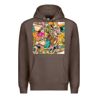 Coffee western cowgirl coffee cup with cowhide seamless pattern bbs Premium Hoodie - BundleAndBundleShop