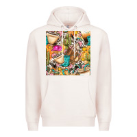 Pale Pink western cowgirl coffee cup with cowhide seamless pattern bbs Premium Hoodie - BundleAndBundleShop