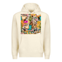 Sandshell western cowgirl coffee cup with cowhide seamless pattern bbs Premium Hoodie - BundleAndBundleShop