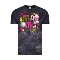 Cloud Black mama volleyball with popcorn Vintage Tee - texasbilliewilder