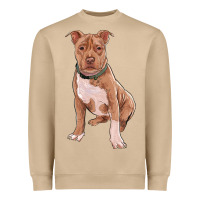 Mushroom Brown Pitbull Heavyweight Sweatshirt - RanaPortraitStore