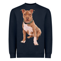 Navy Brown Pitbull Heavyweight Sweatshirt - RanaPortraitStore