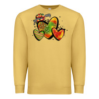 Antique Gold juneteenth hearts Premium Sweatshirt - MaliasSmallBusiness