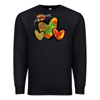 Black juneteenth hearts Premium Sweatshirt - MaliasSmallBusiness