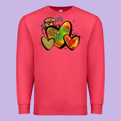 Juneteenth Hearts Premium Sweatshirt Designed By Maliassmallbusiness