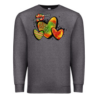Charcoal Heather juneteenth hearts Premium Sweatshirt - MaliasSmallBusiness