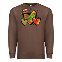 Chestnut juneteenth hearts Premium Sweatshirt - MaliasSmallBusiness