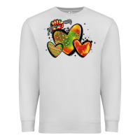 Dove Grey juneteenth hearts Premium Sweatshirt - MaliasSmallBusiness