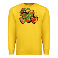 Lemon juneteenth hearts Premium Sweatshirt - MaliasSmallBusiness
