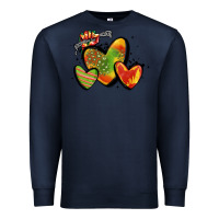 Navy juneteenth hearts Premium Sweatshirt - MaliasSmallBusiness