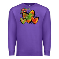 Purple juneteenth hearts Premium Sweatshirt - MaliasSmallBusiness