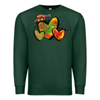 Sports Green juneteenth hearts Premium Sweatshirt - MaliasSmallBusiness