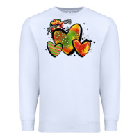 White juneteenth hearts Premium Sweatshirt - MaliasSmallBusiness