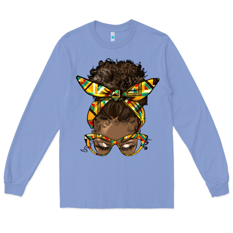 Afro Bun Long Sleeve Tee by HRA Design Shop | Teevron