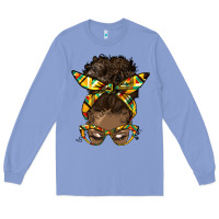 Colony Blue afro bun Long Sleeve Tee - HRA Design Shop